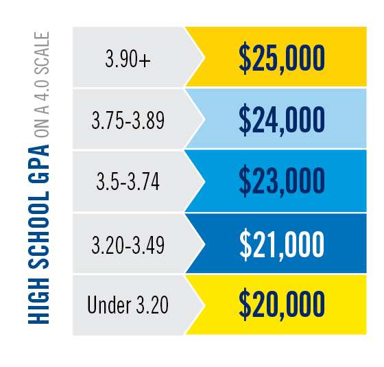 Merit Scholarships. Please Contact Financial Aid to see yours
