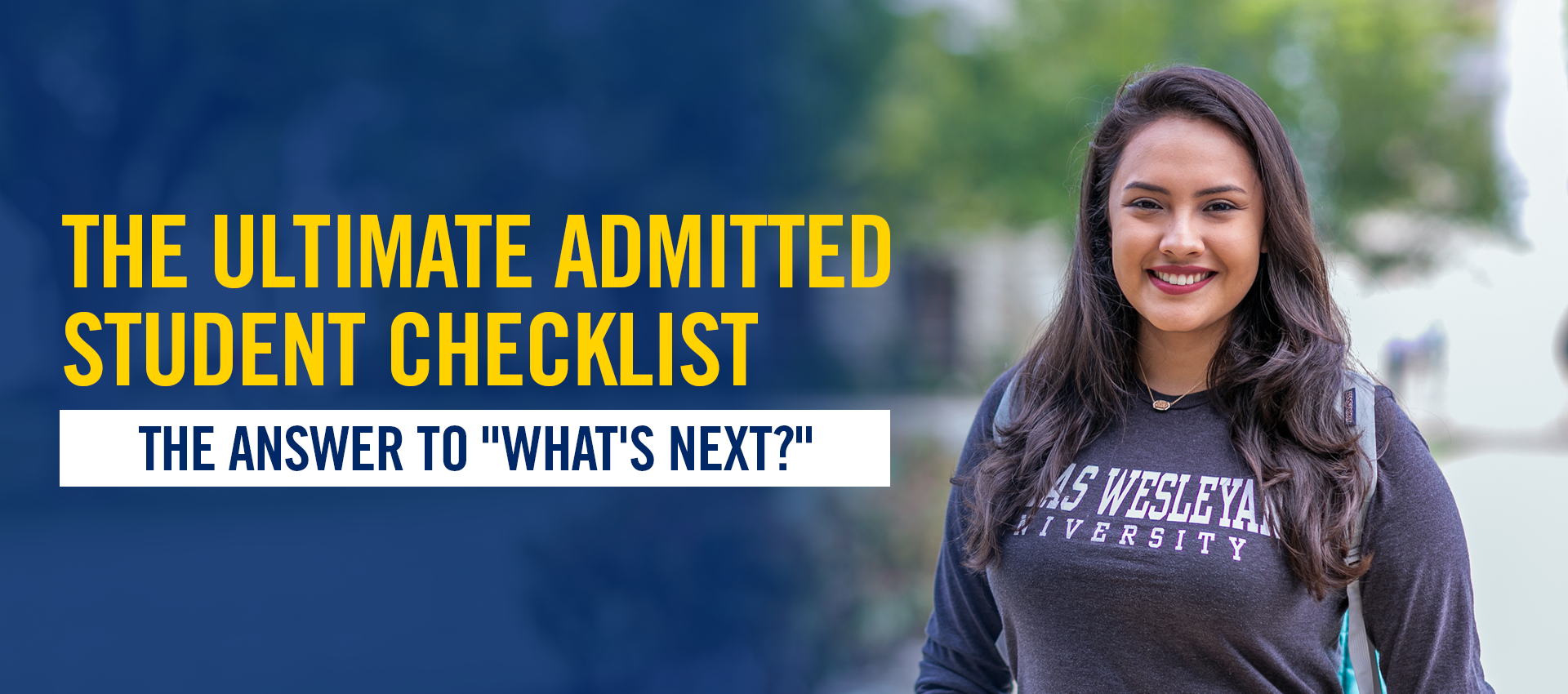 Spring 2026 Admissions Registration home page banner NEXT STEPS