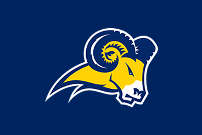 The Texas Wesleyan Athletics logo on a blue background