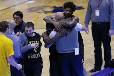 The 10th ranked Texas Wesleyan University men's basketball team (28-7) overcame a 16-point second-half deficit and topped 2nd ranked William Penn University (33-4) 83-82 in overtime during a semifinal contest at the 2017 Buffalo Funds-NAIA Division I Men's Basketball National Championship on Monday.