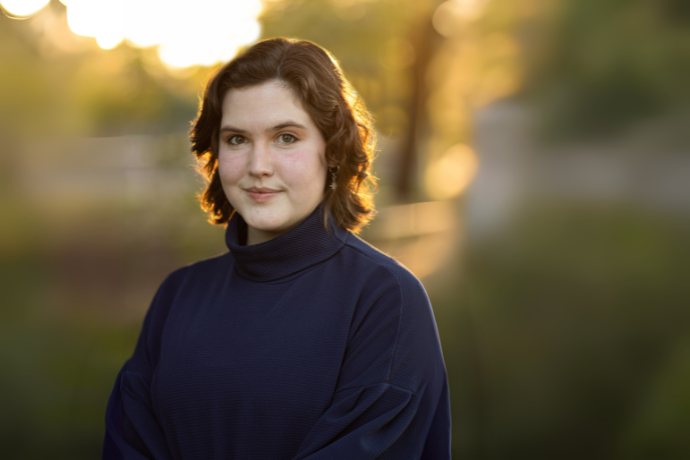 Headshot of playwright Mercedes Kuhn