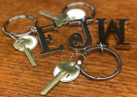 Photo of keys sitting on a desk