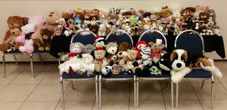 Collection of Bears from 2014. These bears were given to the FWPD to deliver to children in crisis situations.