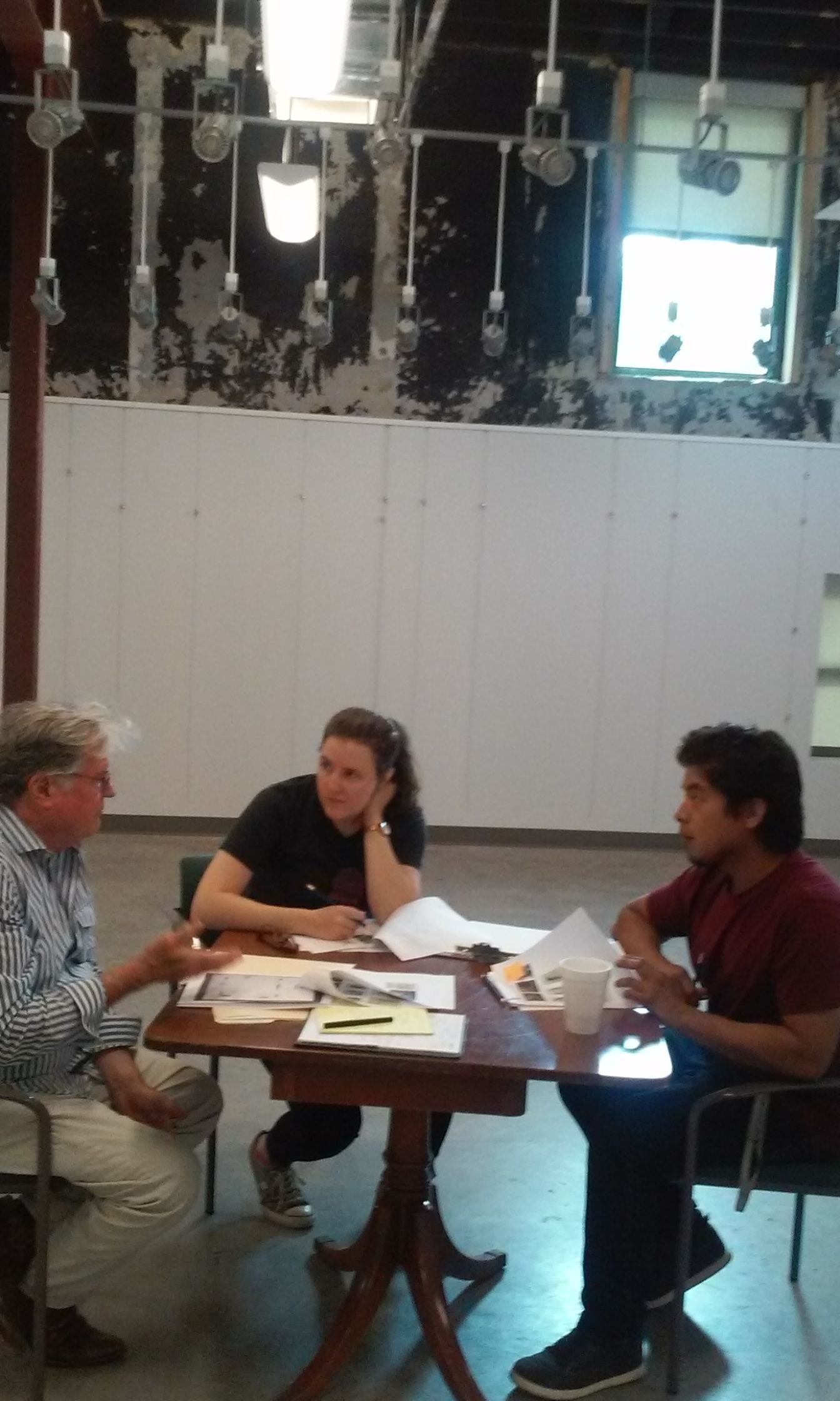 Curator, Tom Motley and artist Juan Cruz and Genn 
Armstrong