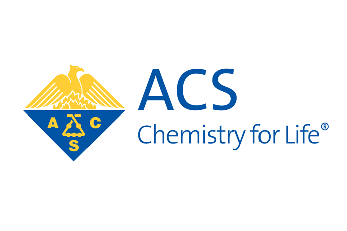 The logo for the American Chemical Society with text that says 
