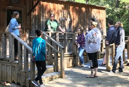 Dr. Stegman's Public History Class (HIS 4318) Visits Log Cabin Village, October 11, 2018