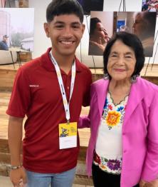 Cesar Espino with Dolores Huerta at Tribfest23