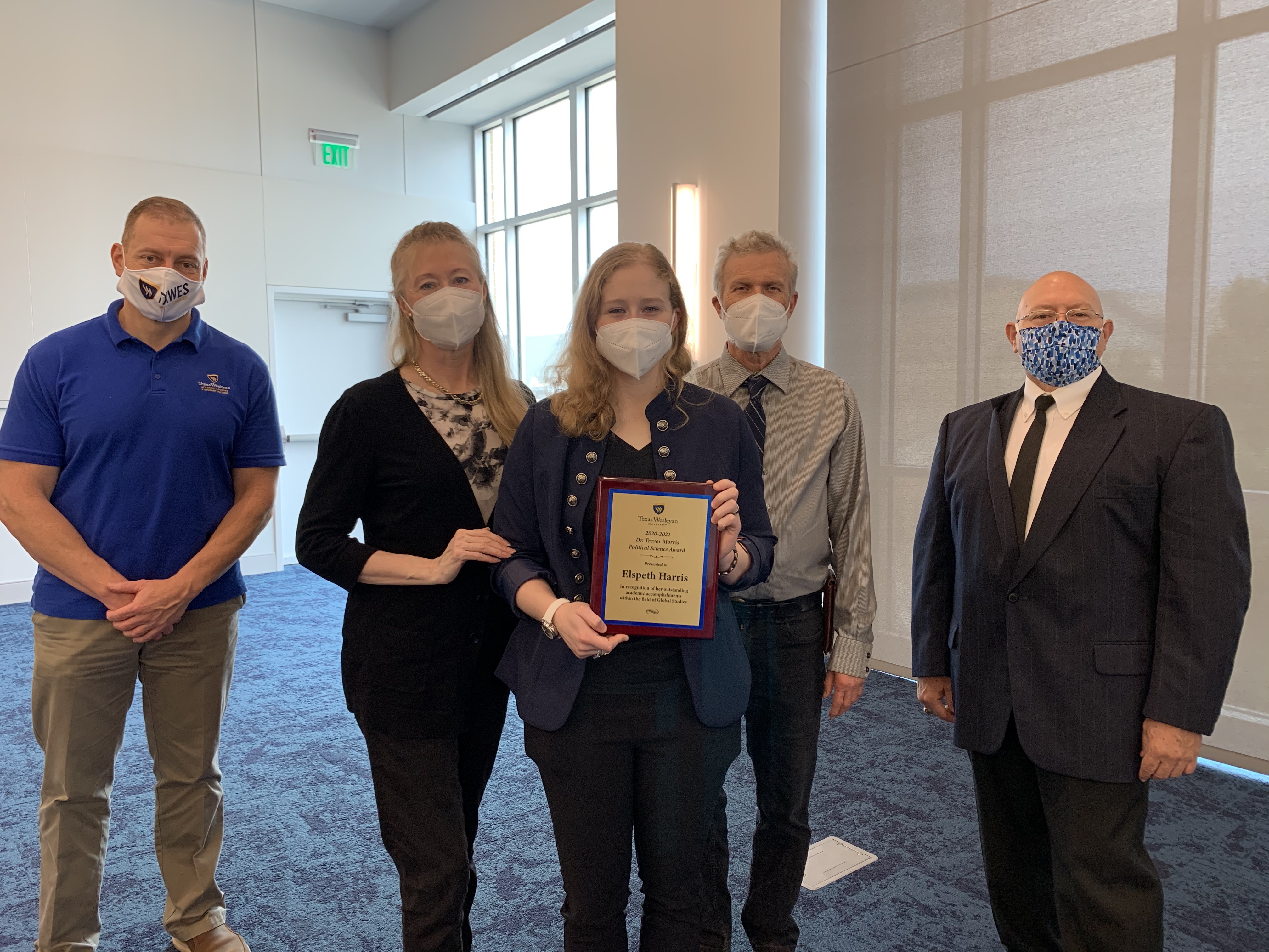 Elspeth Harris with Dr. Trevor Morris Political Science Award