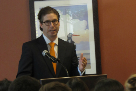 Dean's List Ceremony guest speaker, Daniel McVeigh