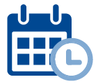 Faster icon for the oMED landing page with calendar and clock