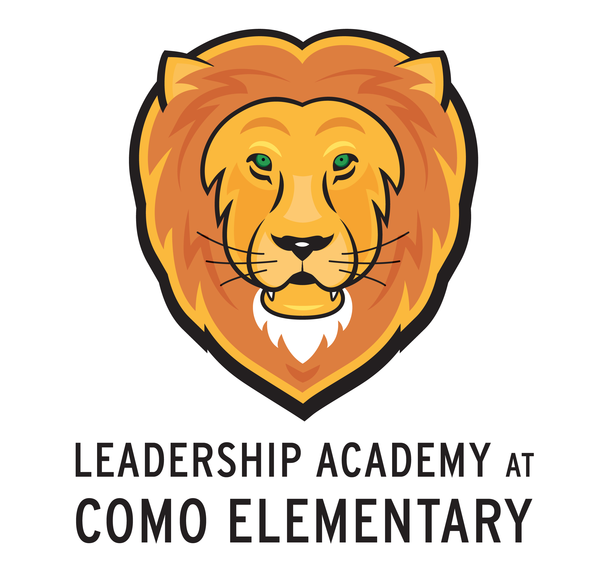 Image of the lion logo of the LAN at Como Elementary