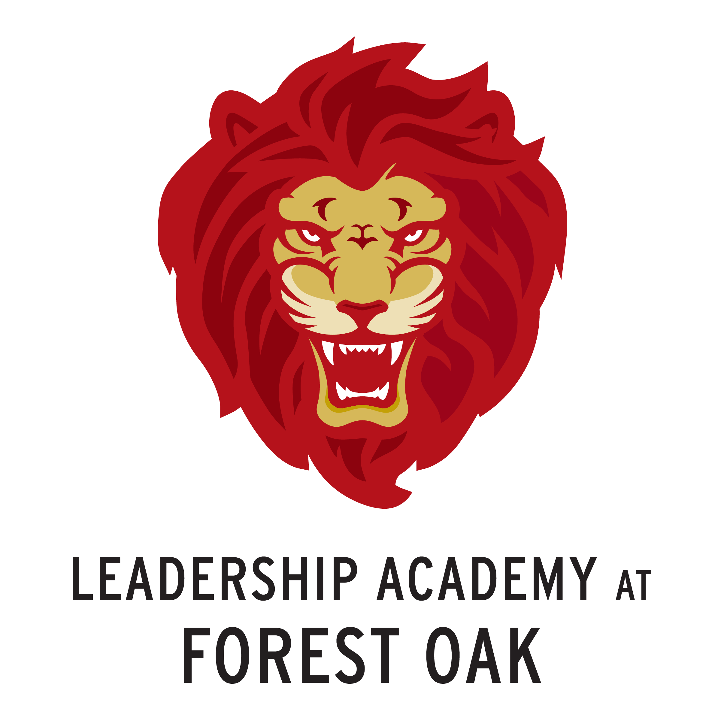 Animated Image of lion serving as logo of Forest Oak Elementary School