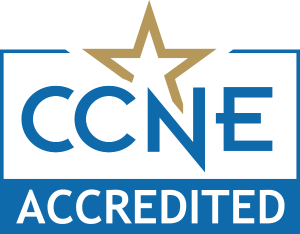 Seal showing accreditation from the Commission on Collegiate Nursing Education (CCNE).