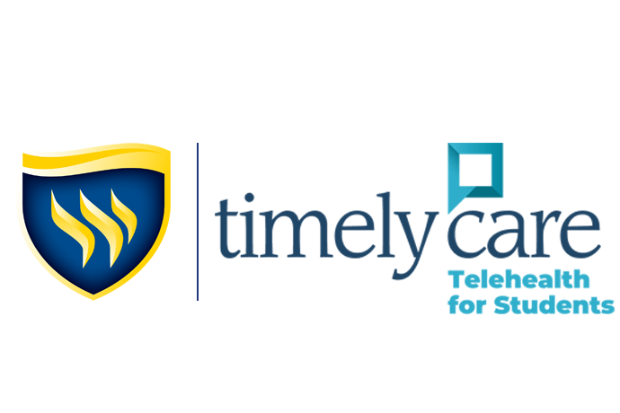 Logos of TimelyCare and Texas Wesleyan