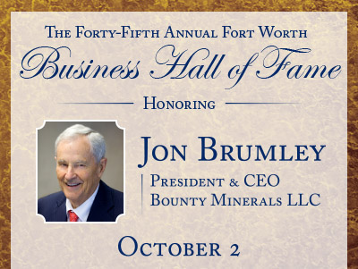 John Brumley is the 2014 Executive of the Year for the Business Hall of Fame.