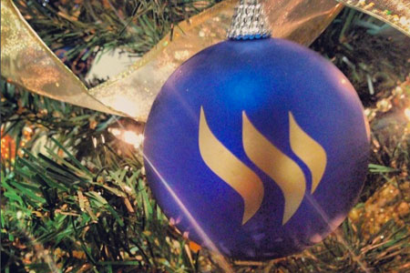 A Wesleyan Christmas ornament