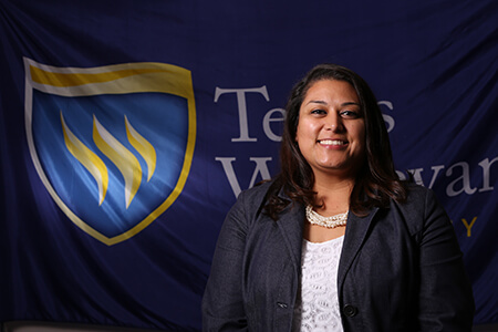 Official Texas Wesleyan headshot of UBMS Coordinator, Lisa Gallegos